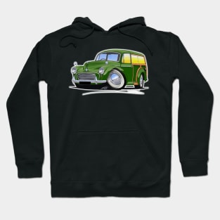 Morris Minor Traveller Green Hoodie